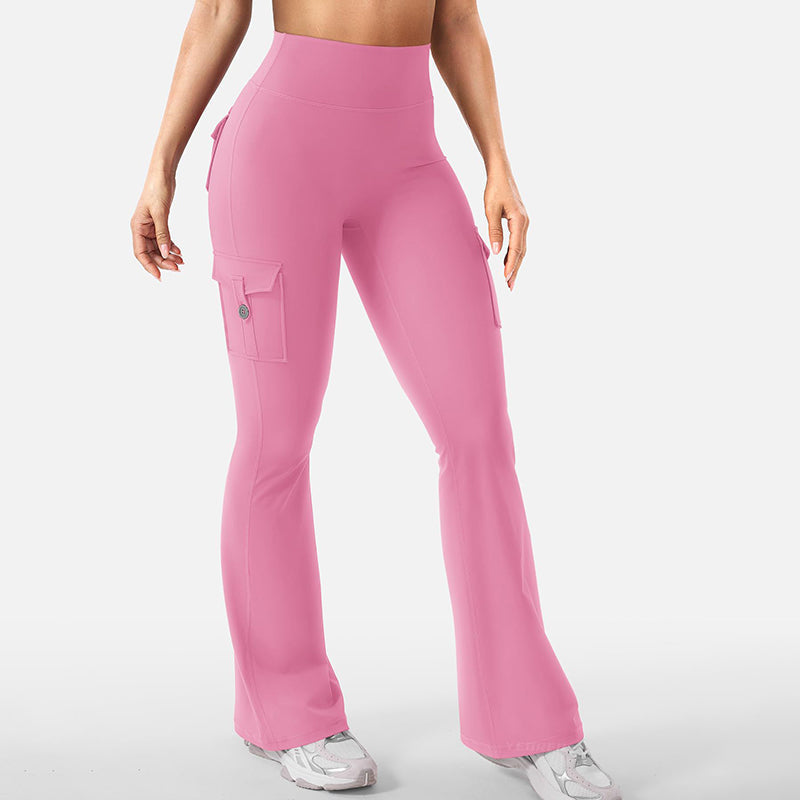 🌸Hot Sale 50% OFF👖Women's High-Waist Flare Yoga Cargo Trousers