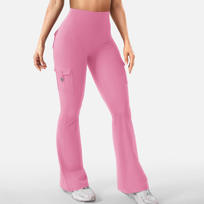 🌸Hot Sale 50% OFF👖Women's High-Waist Flare Yoga Cargo Trousers