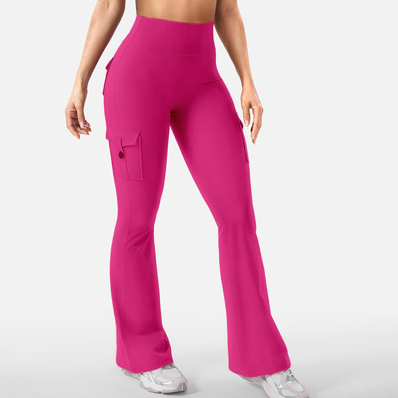 🌸Hot Sale 50% OFF👖Women's High-Waist Flare Yoga Cargo Trousers