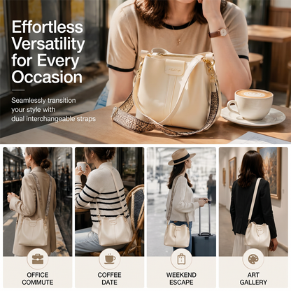 📢📢50% OFF !! ⏰Women's Vintage Large-Capacity Shoulder Bucket Bag
