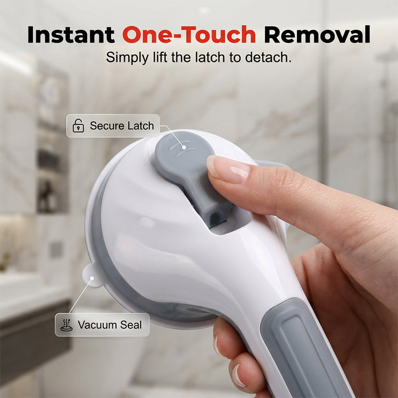 🚿 🛁 Suction Grab Bar – No drilling, high-strength & washable ✨