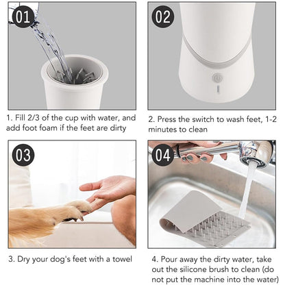 🐾✨Auto-Rotary Pet Paw Cleaner – Gentle, Efficient, Mess-Free Paw Cleaning for Dogs & Cats