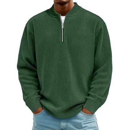 🧥 Men's High-Density Corduroy Pullover – Vertical Ribbed Texture & Unique Character