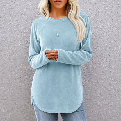 👚Seasonal Style - Relaxed Cotton Crew Top – Breezy Comfort & Easy Pairing with Jeans or Leggings
