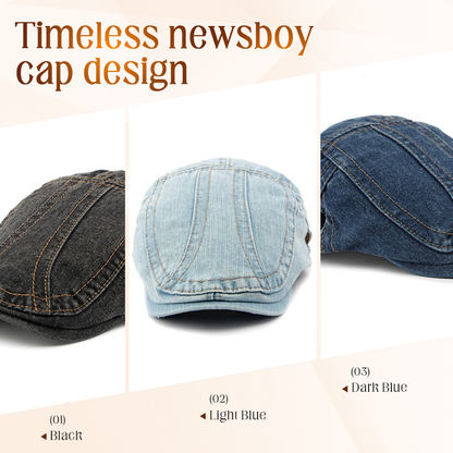 🧢✨Unisex Denim Newsboy Cap – Classic Style, Comfortable Fit, Everyday Versatile