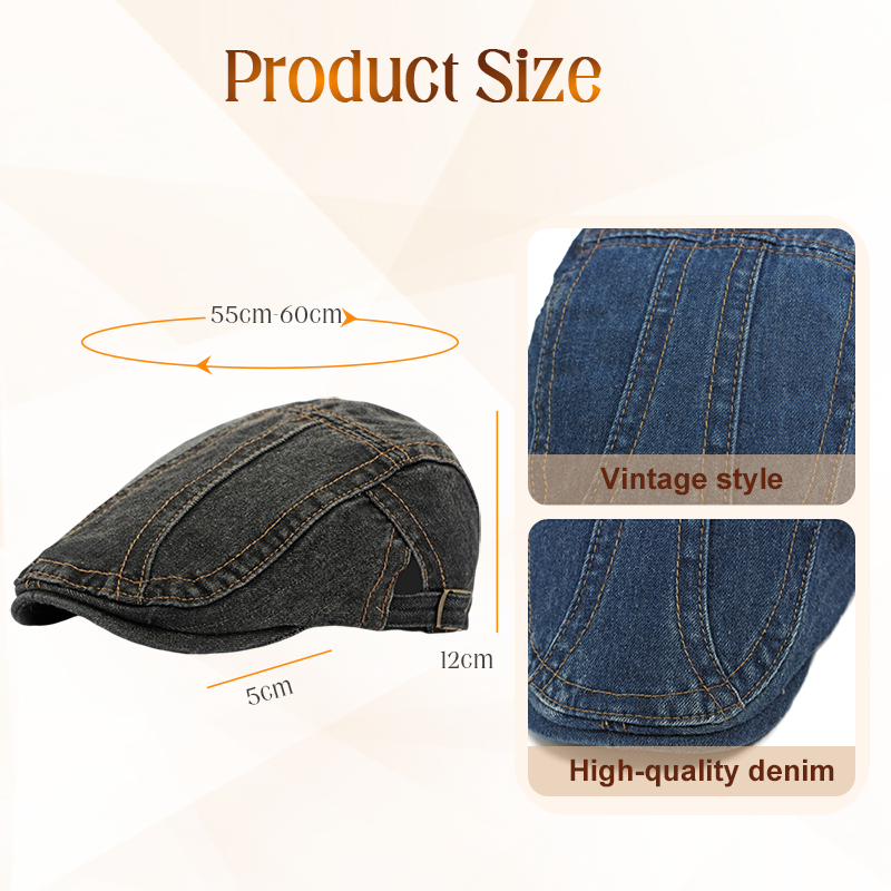🧢✨Unisex Denim Newsboy Cap – Classic Style, Comfortable Fit, Everyday Versatile