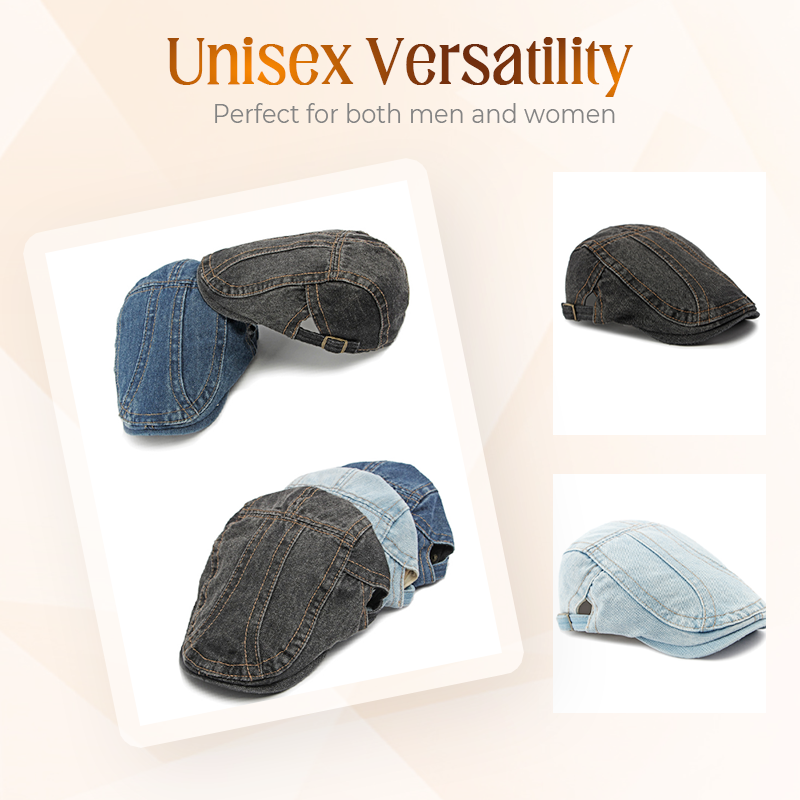 🧢✨Unisex Denim Newsboy Cap – Classic Style, Comfortable Fit, Everyday Versatile