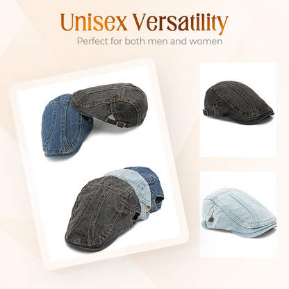 🧢✨Unisex Denim Newsboy Cap – Classic Style, Comfortable Fit, Everyday Versatile