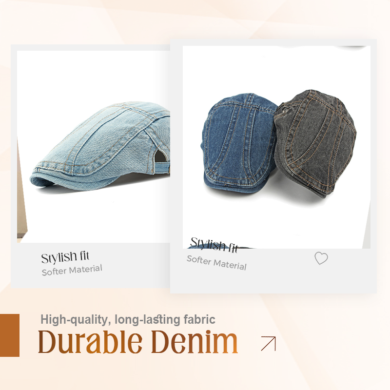 🧢✨Unisex Denim Newsboy Cap – Classic Style, Comfortable Fit, Everyday Versatile