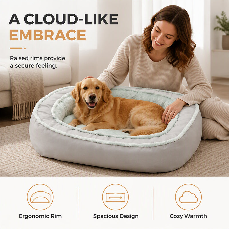 All‑Season Ergonomic Comfort Pet Bed – Snug, Breathable, Cozy ✨