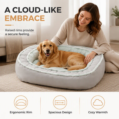 All‑Season Ergonomic Comfort Pet Bed – Snug, Breathable, Cozy ✨