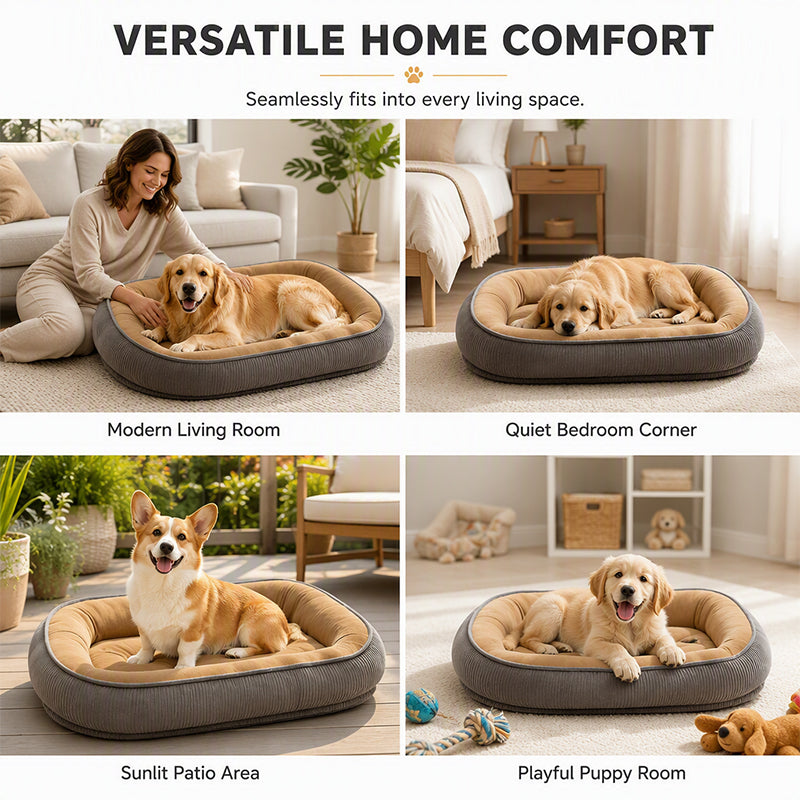 All‑Season Ergonomic Comfort Pet Bed – Snug, Breathable, Cozy ✨