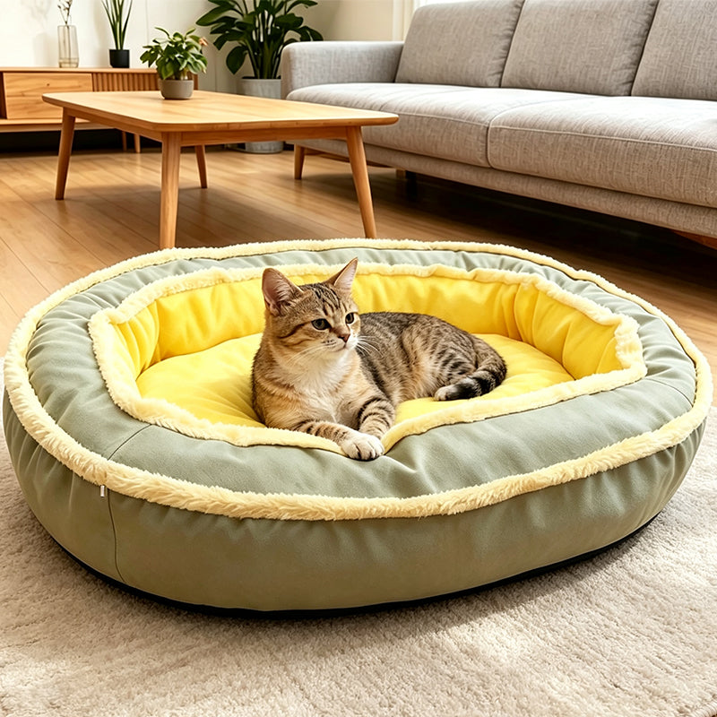 All‑Season Ergonomic Comfort Pet Bed – Snug, Breathable, Cozy ✨
