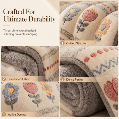 ⏳50% off⏰🛌 Double-Sided Sherpa Fleece Winter Comforter – Thick Warm Quilt with Soft Velvet Feel, Cozy Bedding for Cold Nights❄️
