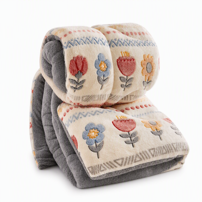 ⏳50% off⏰🛌 Double-Sided Sherpa Fleece Winter Comforter – Thick Warm Quilt with Soft Velvet Feel, Cozy Bedding for Cold Nights❄️