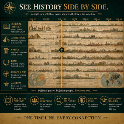 📜 Synchronological History Chart – Fold-Out Visual Timeline, Compare Centuries at a Glance & Durable Cardboard Design – A Striking Scholarly Display for Home or Classroom 🏛️