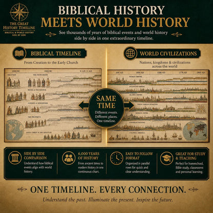 📜 Synchronological History Chart – Fold-Out Visual Timeline, Compare Centuries at a Glance & Durable Cardboard Design – A Striking Scholarly Display for Home or Classroom 🏛️