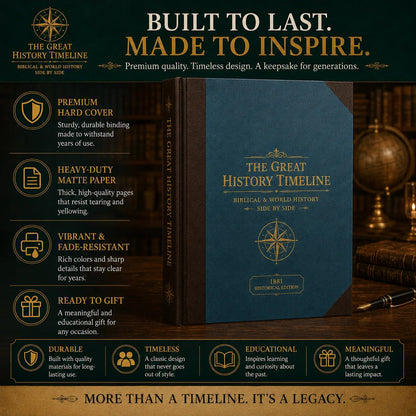 📜 Synchronological History Chart – Fold-Out Visual Timeline, Compare Centuries at a Glance & Durable Cardboard Design – A Striking Scholarly Display for Home or Classroom 🏛️