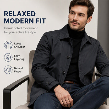 ✨Men's Waterproof Mid-Length Trench Coat✨𝘉𝘶𝘺 𝘢𝘯𝘺 2 𝘢𝘯𝘥 𝘨𝘦𝘵 𝘢𝘯 𝘦𝘹𝘵𝘳𝘢 8% 𝘥𝘪𝘴𝘤𝘰𝘶𝘯𝘵【FREE SHIPPING】
