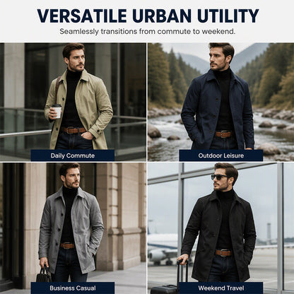 ✨Men's Waterproof Mid-Length Trench Coat✨𝘉𝘶𝘺 𝘢𝘯𝘺 2 𝘢𝘯𝘥 𝘨𝘦𝘵 𝘢𝘯 𝘦𝘹𝘵𝘳𝘢 8% 𝘥𝘪𝘴𝘤𝘰𝘶𝘯𝘵【FREE SHIPPING】