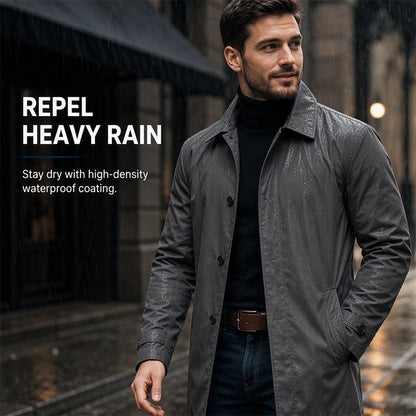 ✨Men's Waterproof Mid-Length Trench Coat✨𝘉𝘶𝘺 𝘢𝘯𝘺 2 𝘢𝘯𝘥 𝘨𝘦𝘵 𝘢𝘯 𝘦𝘹𝘵𝘳𝘢 8% 𝘥𝘪𝘴𝘤𝘰𝘶𝘯𝘵【FREE SHIPPING】