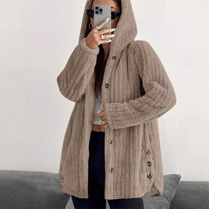 ⏳LAST DAY SALE ONLY ￡18.99!!✨🍂Women's Loose-Fit Hooded Plush Jacket