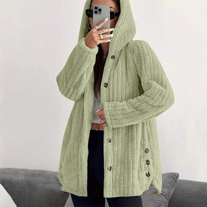 ⏳LAST DAY SALE ONLY ￡18.99!!✨🍂Women's Loose-Fit Hooded Plush Jacket