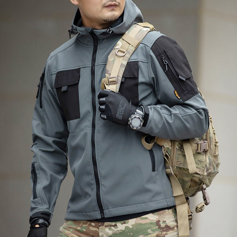 💥 Built for Tough Conditions | Men's Thermal Waterproof Multi-Pocket Hooded Jacket⚡Free shipping