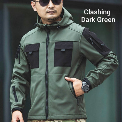 💥 Built for Tough Conditions | Men's Thermal Waterproof Multi-Pocket Hooded Jacket⚡Free shipping