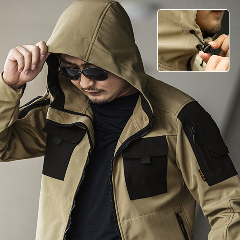 💥 Built for Tough Conditions | Men's Thermal Waterproof Multi-Pocket Hooded Jacket⚡Free shipping