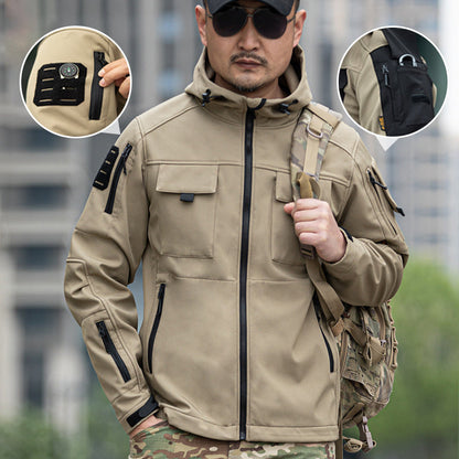 💥 Built for Tough Conditions | Men's Thermal Waterproof Multi-Pocket Hooded Jacket⚡Free shipping