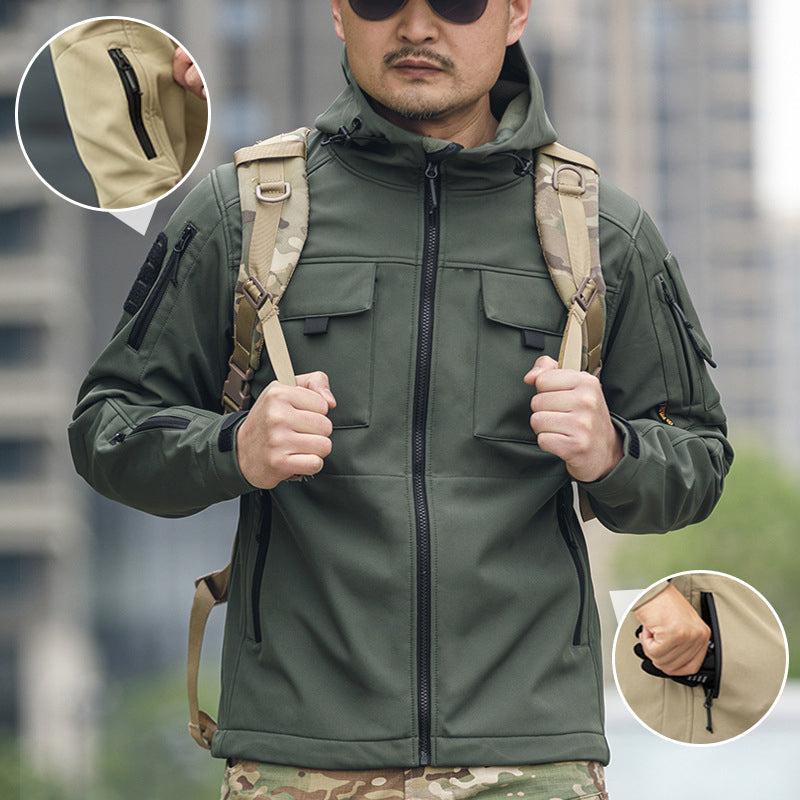 💥 Built for Tough Conditions | Men's Thermal Waterproof Multi-Pocket Hooded Jacket⚡Free shipping
