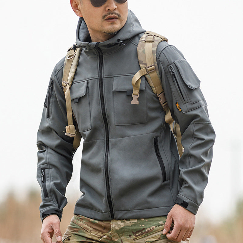 💥 Built for Tough Conditions | Men's Thermal Waterproof Multi-Pocket Hooded Jacket⚡Free shipping
