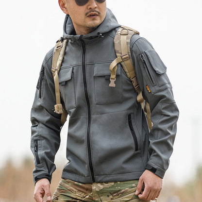 💥 Built for Tough Conditions | Men's Thermal Waterproof Multi-Pocket Hooded Jacket⚡Free shipping