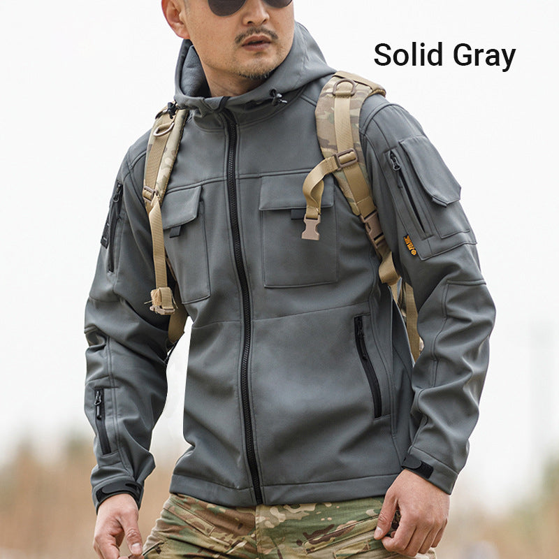 💥 Built for Tough Conditions | Men's Thermal Waterproof Multi-Pocket Hooded Jacket⚡Free shipping