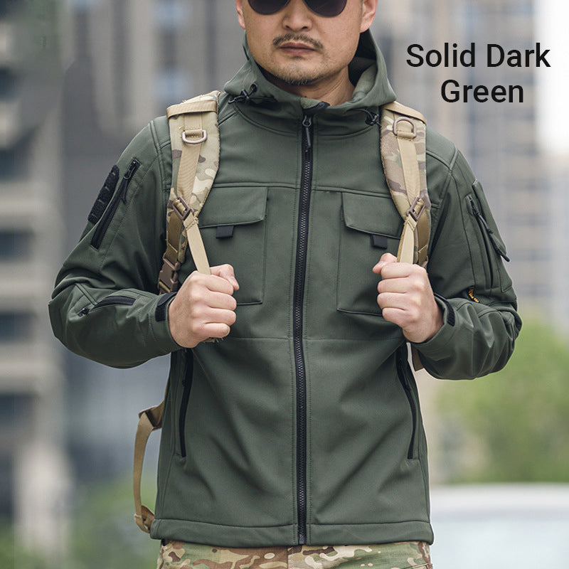💥 Built for Tough Conditions | Men's Thermal Waterproof Multi-Pocket Hooded Jacket⚡Free shipping