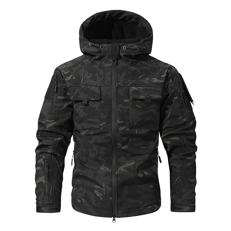 💥 Built for Tough Conditions | Men's Thermal Waterproof Multi-Pocket Hooded Jacket⚡Free shipping