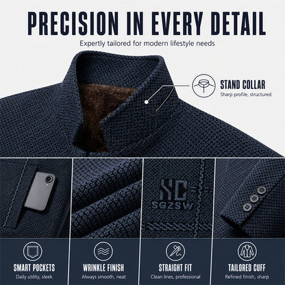 🧥❄️Men's Slim-Fit Mandarin Collar Blazer