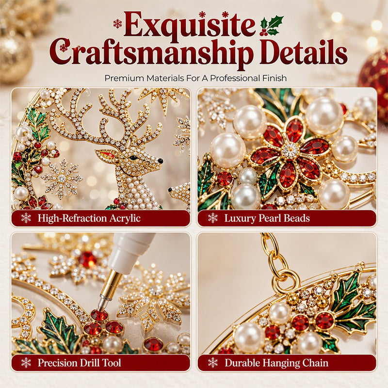 🎄✨Christmas Pearl Art DIY Kit – Handmade Holiday Ornaments