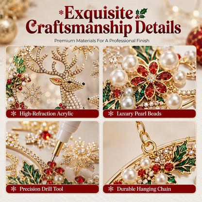 🎄✨Christmas Pearl Art DIY Kit – Handmade Holiday Ornaments