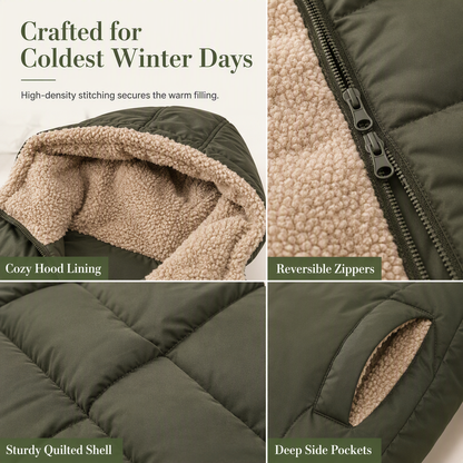 🧥 Two Looks, One Cozy Coat | Women's Reversible Hooded Padded Coat ⚡ Free Shipping