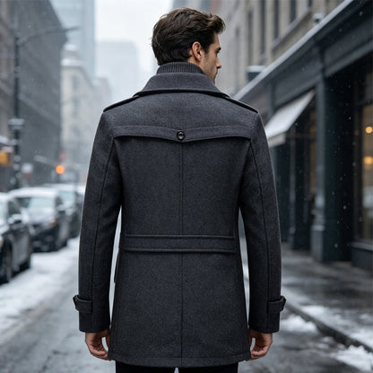 🔥 3,000 sold out in just 2 days –Men's Classic Mid-Length Slim Fit Overcoat