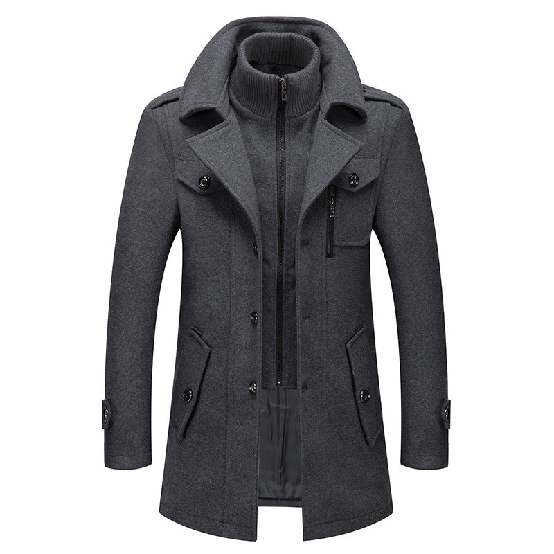 🔥 3,000 sold out in just 2 days –Men's Classic Mid-Length Slim Fit Overcoat