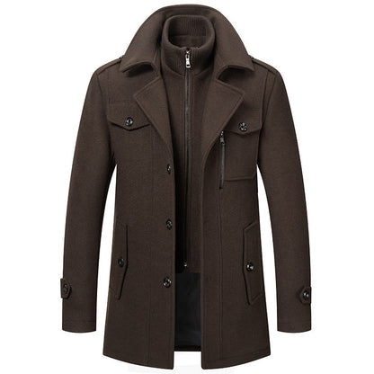 🔥 3,000 sold out in just 2 days –Men's Classic Mid-Length Slim Fit Overcoat