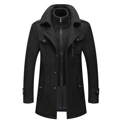 🔥 3,000 sold out in just 2 days –Men's Classic Mid-Length Slim Fit Overcoat