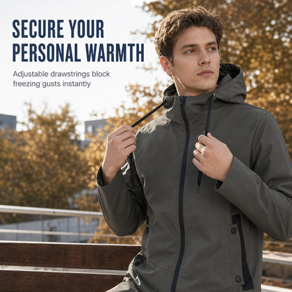 🏷️ Everyday Protection | Men's Hooded Slim-Fit Windbreaker Coat