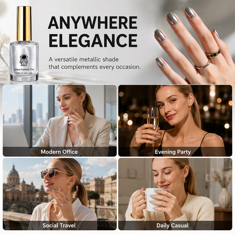 💅 BUY 1 GET 1 FREE! ✨ No-Bake Galaxy Chrome Nail Polish – Air Dry, Shiny, Salon Look ✨