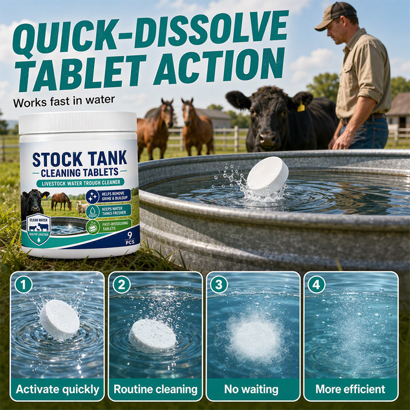 🥳🔥HOT SALE! Stock Tank Tablets – Fast-Dissolving, Easy Drop-In, Fresher Water for Farm Care