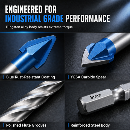🔩 LIMITED-TIME 50% OFF!  Hex Shank Carbide Eccentric Drill Bit – Crack-Free, Sharp Tip, Multi-Material ✨