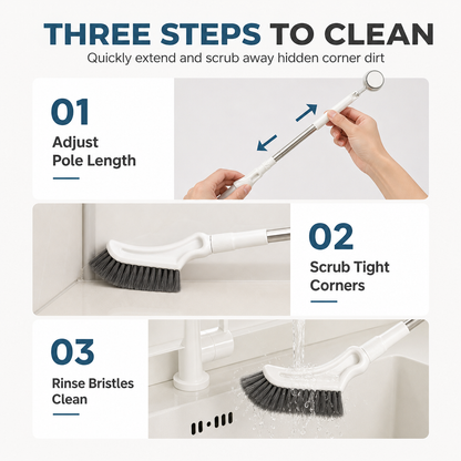 Multifunctional Extendable Long Handle Floor Scrub Brush